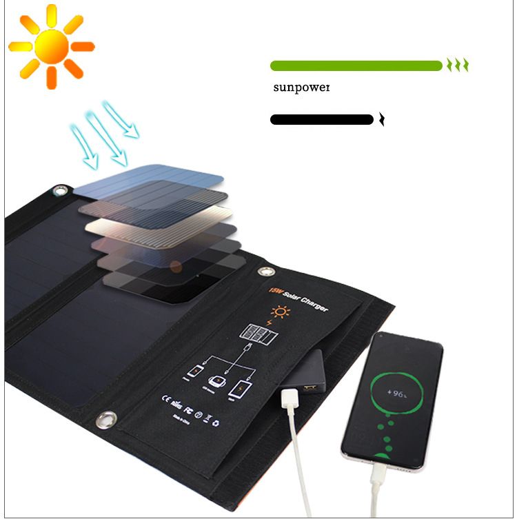 DSBsolar Outdoor 5V15W Foldable Solar Panel By PAIDU