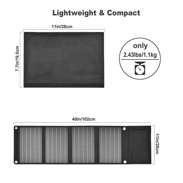 DSBsolar 30W USB Portable Solar Panel By PAIDU